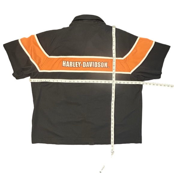 VTG Y2K Laidlaw’s Harley Davidson pit crew racing mechanic button down shirt 2X - Picture 9 of 9